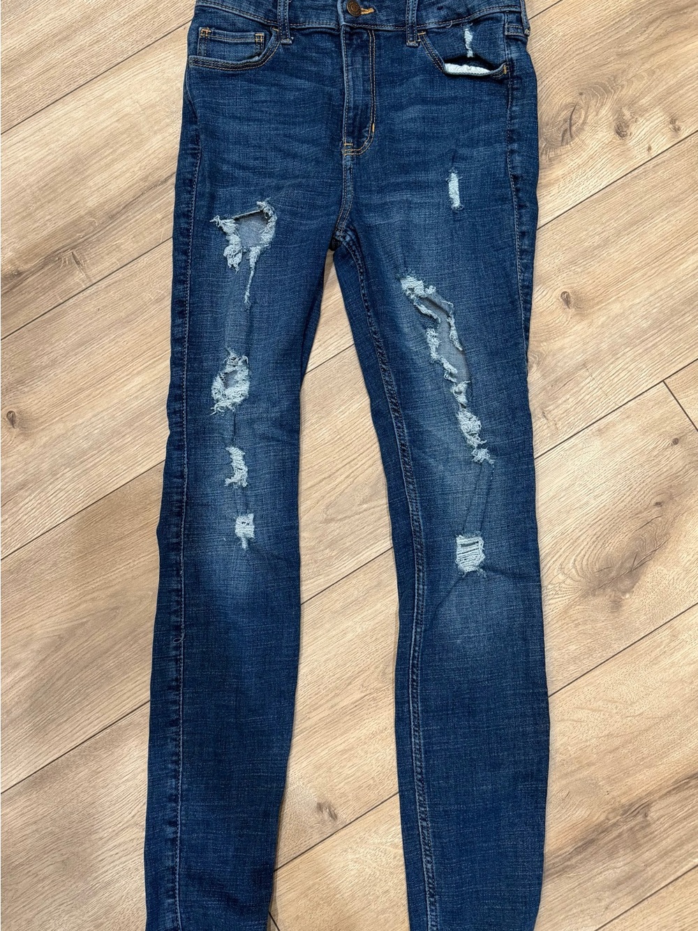 Hollister Dark Blue Ripped Skinny Jeans - Women's